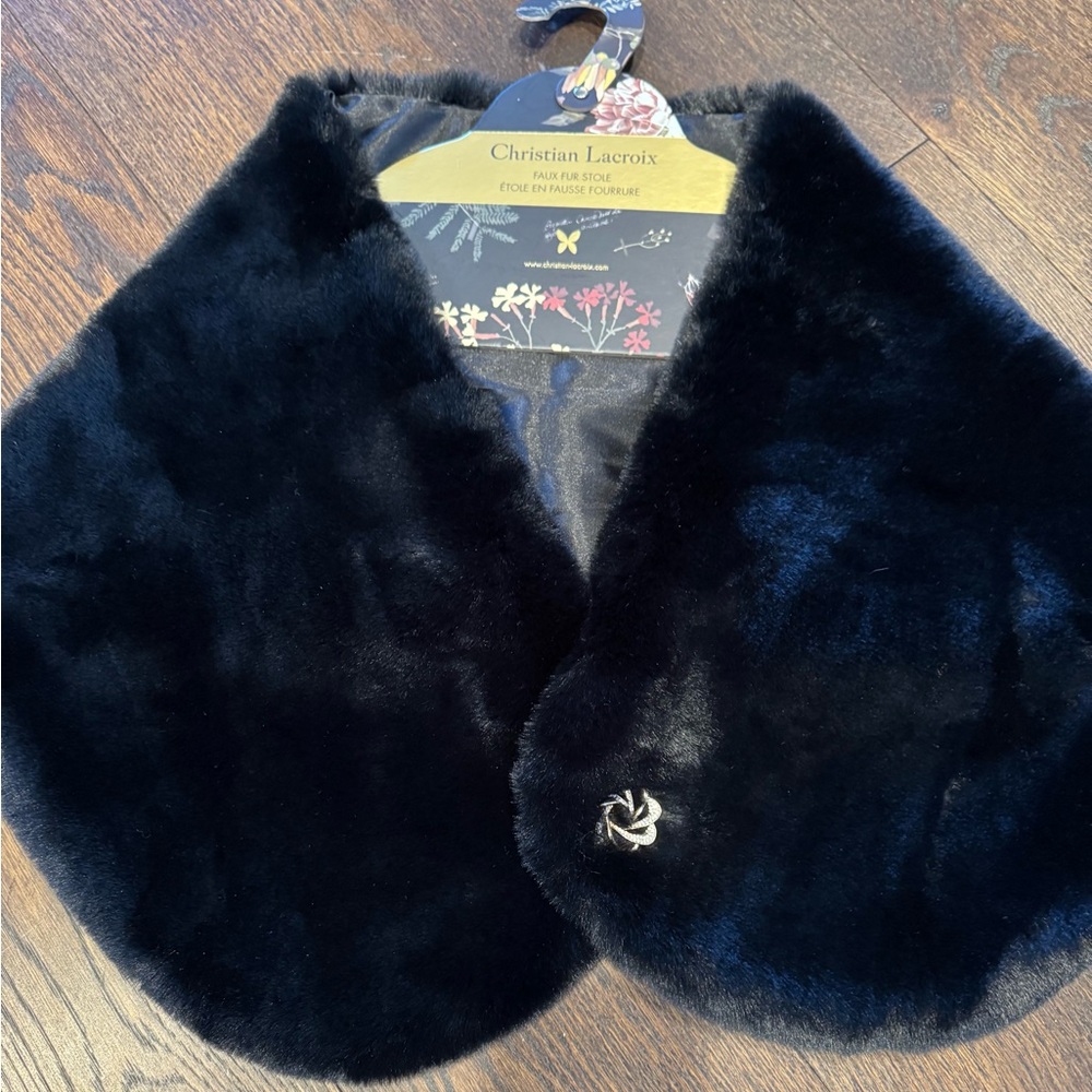 Christian Lacroix Midnight Black Fur Collar